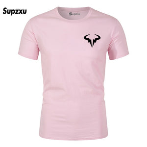 2019 Summer New Printed Cotton Casual Short Sleeve Big Yards T Shirt Men Rafaels Nadal Natto Bull T-shirt Top Tees Plus Size