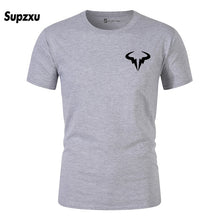 Load image into Gallery viewer, 2019 Summer New Printed Cotton Casual Short Sleeve Big Yards T Shirt Men Rafaels Nadal Natto Bull T-shirt Top Tees Plus Size
