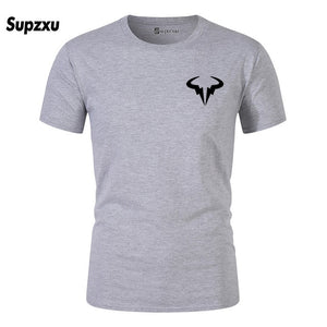 2019 Summer New Printed Cotton Casual Short Sleeve Big Yards T Shirt Men Rafaels Nadal Natto Bull T-shirt Top Tees Plus Size