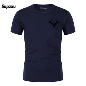 2019 Summer New Printed Cotton Casual Short Sleeve Big Yards T Shirt Men Rafaels Nadal Natto Bull T-shirt Top Tees Plus Size