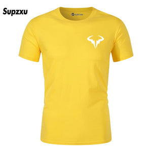 2019 Summer New Printed Cotton Casual Short Sleeve Big Yards T Shirt Men Rafaels Nadal Natto Bull T-shirt Top Tees Plus Size