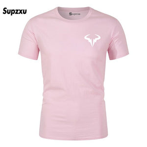 2019 Summer New Printed Cotton Casual Short Sleeve Big Yards T Shirt Men Rafaels Nadal Natto Bull T-shirt Top Tees Plus Size