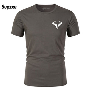 2019 Summer New Printed Cotton Casual Short Sleeve Big Yards T Shirt Men Rafaels Nadal Natto Bull T-shirt Top Tees Plus Size