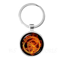 Load image into Gallery viewer, Football Club 25mm Glass Cabochon KeyChain Ajax Football Leagues Logo Soccer Club Keyring For Funs Gift
