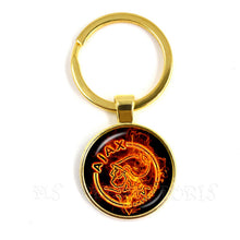 Load image into Gallery viewer, Football Club 25mm Glass Cabochon KeyChain Ajax Football Leagues Logo Soccer Club Keyring For Funs Gift