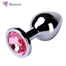 Load image into Gallery viewer, Runyu Toys for Adults Plug Anal Sex Metal Butt Plug With Jewelry Erotic Toy  Mini Vibrator Anal Plug Private Good for Men/Women