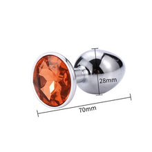 Load image into Gallery viewer, Runyu Toys for Adults Plug Anal Sex Metal Butt Plug With Jewelry Erotic Toy  Mini Vibrator Anal Plug Private Good for Men/Women
