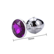 Load image into Gallery viewer, Runyu Toys for Adults Plug Anal Sex Metal Butt Plug With Jewelry Erotic Toy  Mini Vibrator Anal Plug Private Good for Men/Women