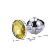 Load image into Gallery viewer, Runyu Toys for Adults Plug Anal Sex Metal Butt Plug With Jewelry Erotic Toy  Mini Vibrator Anal Plug Private Good for Men/Women