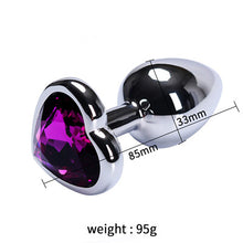 Load image into Gallery viewer, Runyu Toys for Adults Plug Anal Sex Metal Butt Plug With Jewelry Erotic Toy  Mini Vibrator Anal Plug Private Good for Men/Women