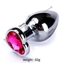 Load image into Gallery viewer, Runyu Toys for Adults Plug Anal Sex Metal Butt Plug With Jewelry Erotic Toy  Mini Vibrator Anal Plug Private Good for Men/Women