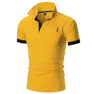 TJWLKJ New Man PoloShirt Brand Mens Casual Deer Embroidery Cotton Polo shirt Men Short Sleeve High Quantity Polo Men