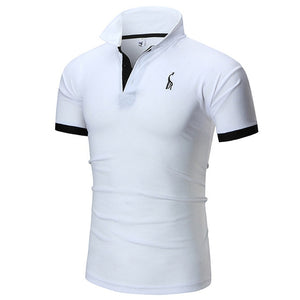 TJWLKJ New Man PoloShirt Brand Mens Casual Deer Embroidery Cotton Polo shirt Men Short Sleeve High Quantity Polo Men
