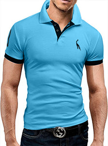 TJWLKJ New Man PoloShirt Brand Mens Casual Deer Embroidery Cotton Polo shirt Men Short Sleeve High Quantity Polo Men