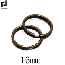 Load image into Gallery viewer, BASEHOME 50pcs/lot 16mm/20mm/25mm Keychain Circle Keyring Findings Fit DIY Keychain Rings Circles Accessories