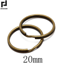 Load image into Gallery viewer, BASEHOME 50pcs/lot 16mm/20mm/25mm Keychain Circle Keyring Findings Fit DIY Keychain Rings Circles Accessories