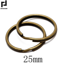 Load image into Gallery viewer, BASEHOME 50pcs/lot 16mm/20mm/25mm Keychain Circle Keyring Findings Fit DIY Keychain Rings Circles Accessories