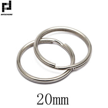 Load image into Gallery viewer, BASEHOME 50pcs/lot 16mm/20mm/25mm Keychain Circle Keyring Findings Fit DIY Keychain Rings Circles Accessories
