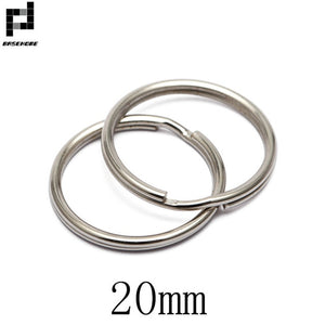 BASEHOME 50pcs/lot 16mm/20mm/25mm Keychain Circle Keyring Findings Fit DIY Keychain Rings Circles Accessories