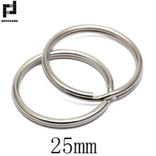 Load image into Gallery viewer, BASEHOME 50pcs/lot 16mm/20mm/25mm Keychain Circle Keyring Findings Fit DIY Keychain Rings Circles Accessories