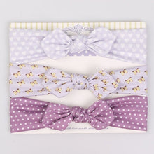 Load image into Gallery viewer, 3Pcs Cute Rabbit Ear Baby Headband Neonata Bow Flower Elastic Bandanas Baby Girls Headbands Children Turban Hair Accessories Set