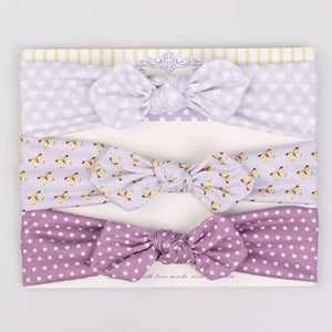 3Pcs Cute Rabbit Ear Baby Headband Neonata Bow Flower Elastic Bandanas Baby Girls Headbands Children Turban Hair Accessories Set