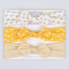 Load image into Gallery viewer, 3Pcs Cute Rabbit Ear Baby Headband Neonata Bow Flower Elastic Bandanas Baby Girls Headbands Children Turban Hair Accessories Set