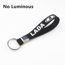 Load image into Gallery viewer, Luminous Silicone Emblem Badge Car Key for Lada Niva Kalina Priora Granta Largus Vaz Samara Key Chain Ring Car Styling