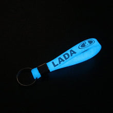 Load image into Gallery viewer, Luminous Silicone Emblem Badge Car Key for Lada Niva Kalina Priora Granta Largus Vaz Samara Key Chain Ring Car Styling